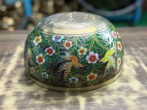 The Hummingbird's Garden. 8.5 Inch Hand-Painted Singing Bowl. Limited Edition Run