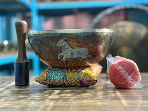 The Fire Horse. 8.5 Inch Hand-Painted Singing Bowl. Limited Edition Run