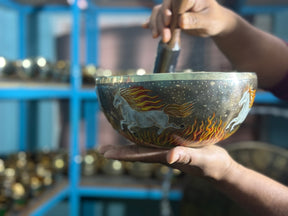 The Fire Horse. 8.5 Inch Hand-Painted Singing Bowl. Limited Edition Run
