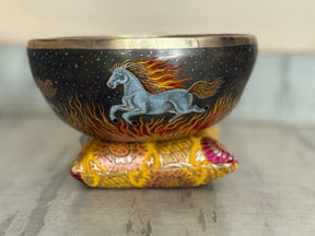 The Fire Horse. 8.5 Inch Hand-Painted Singing Bowl. Limited Edition Run
