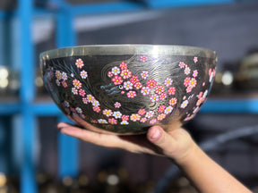The Flower Dragon. 9 Inch Hand-Painted Singing Bowl. Spring Edition