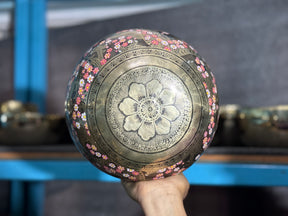 The Flower Dragon. 9 Inch Hand-Painted Singing Bowl. Spring Edition