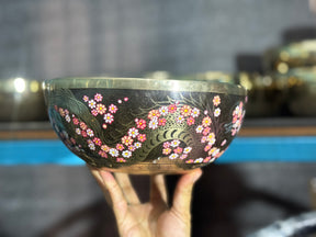 The Flower Dragon. 9 Inch Hand-Painted Singing Bowl. Spring Edition