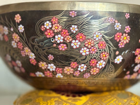 The Flower Dragon. 9 Inch Hand-Painted Singing Bowl. Spring Edition