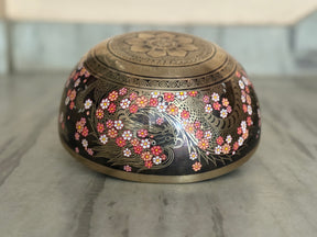 The Flower Dragon. 9 Inch Hand-Painted Singing Bowl. Spring Edition