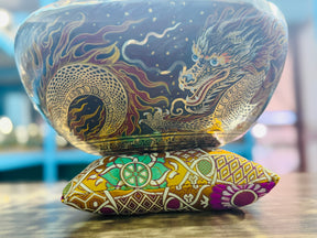 Thunder Dragon Singing Bowl I 12 Inch HandPainted Limited Edition Masterpiece Bowl