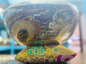 Thunder Dragon Singing Bowl I 12 Inch HandPainted Limited Edition Masterpiece Bowl