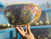 Thunder Dragon Singing Bowl I 12 Inch HandPainted Limited Edition Masterpiece Bowl