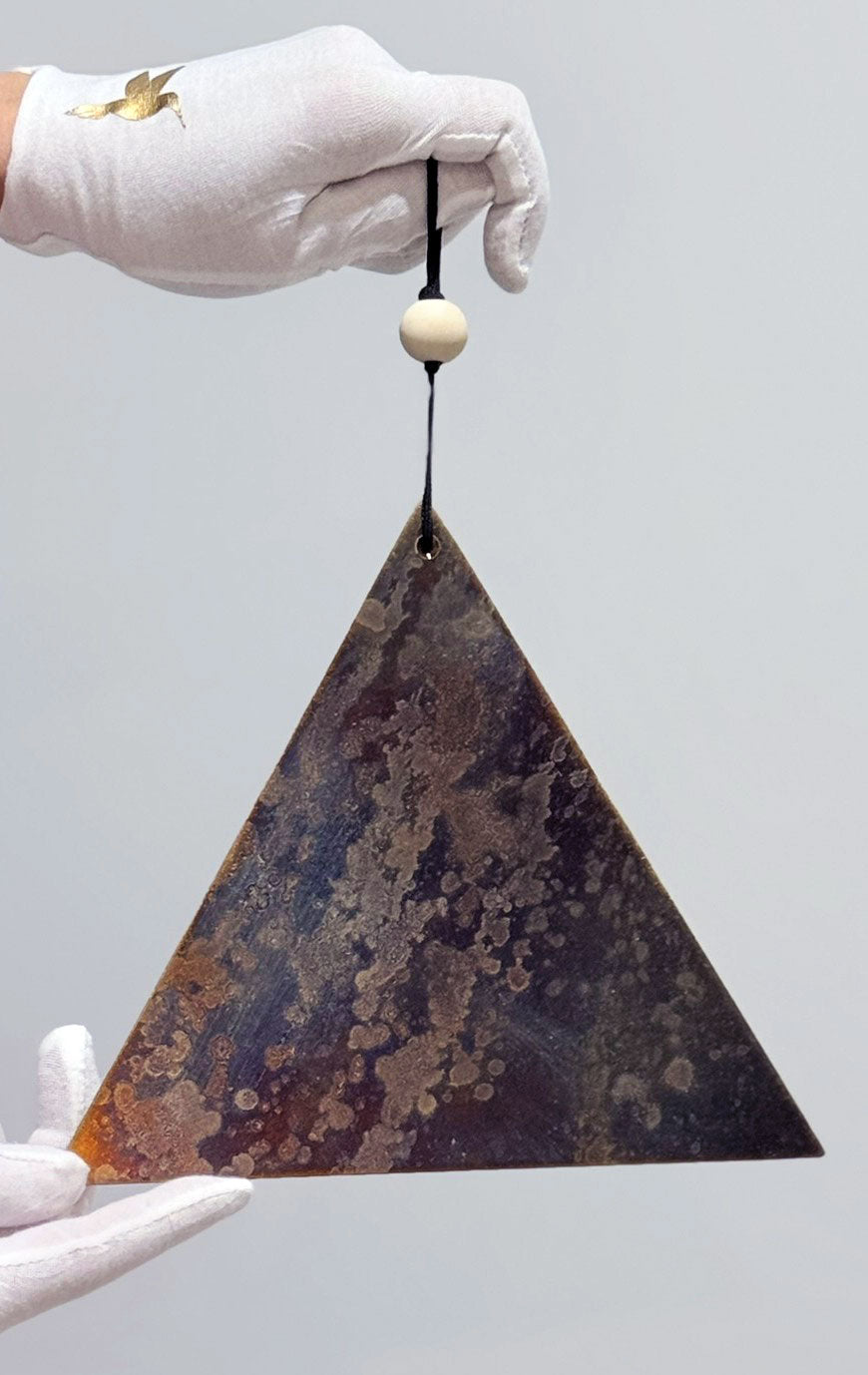 Hand-Forged Triangular Sound Triangle — Silver Nickel | José Antonio Álvarez X The Ohm Store