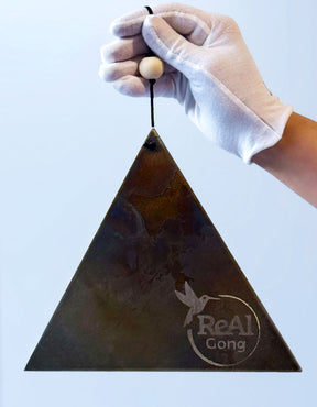 Hand-Forged Triangular Sound Triangle — Silver Nickel | José Antonio Álvarez X The Ohm Store