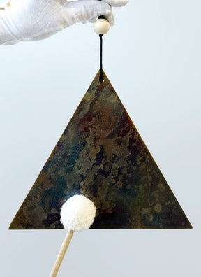 Hand-Forged Triangular Sound Triangle — Silver Nickel | José Antonio Álvarez X The Ohm Store