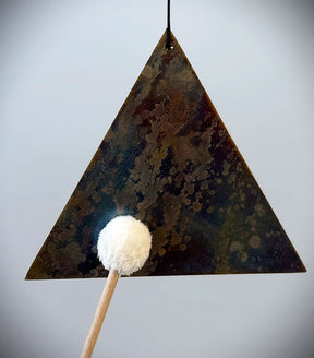 Hand-Forged Triangular Sound Triangle — Silver Nickel | José Antonio Álvarez X The Ohm Store