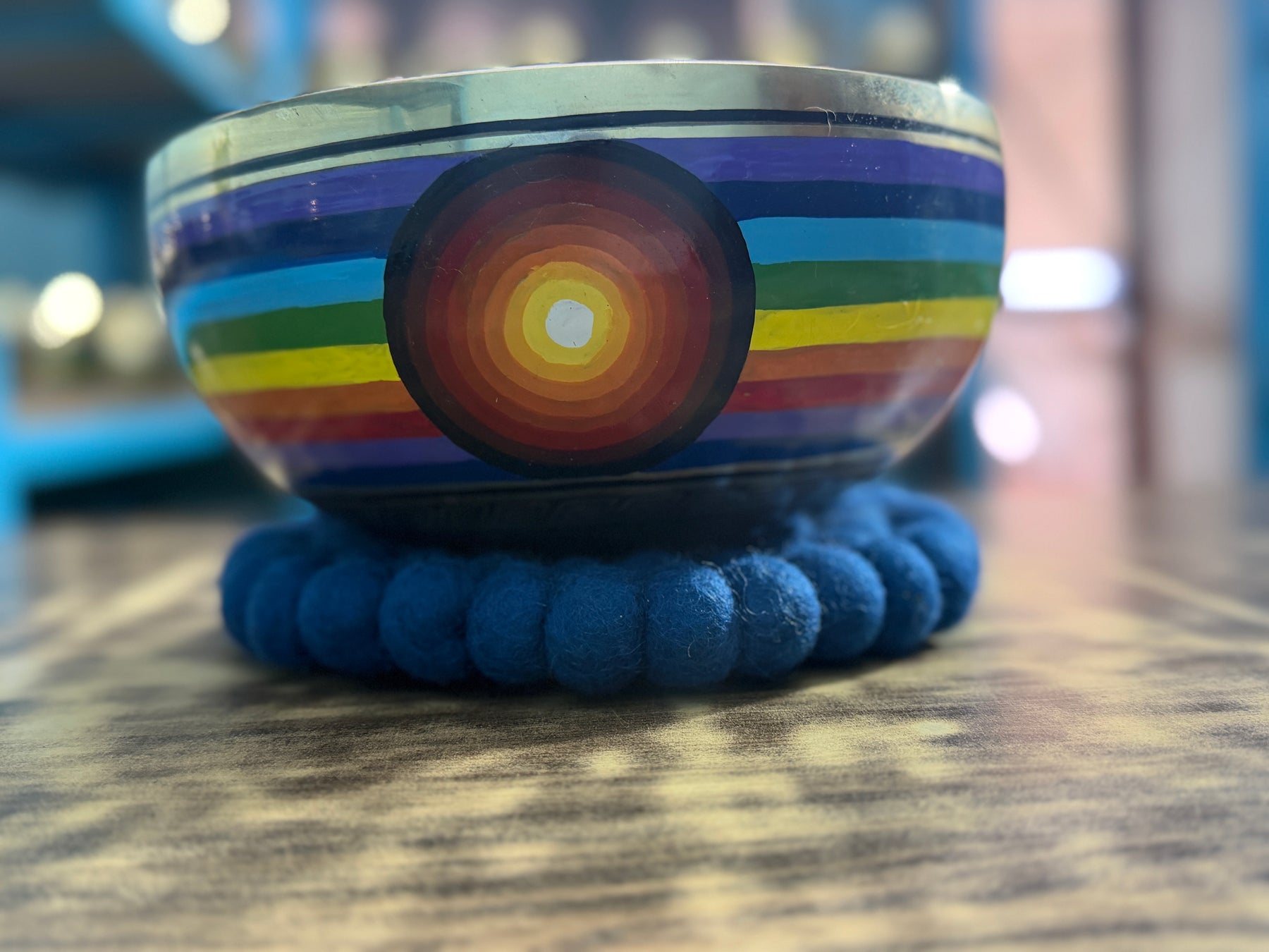 8.5 Inch Chakra Rainbow Singing Bowl. Limited Edition Run.