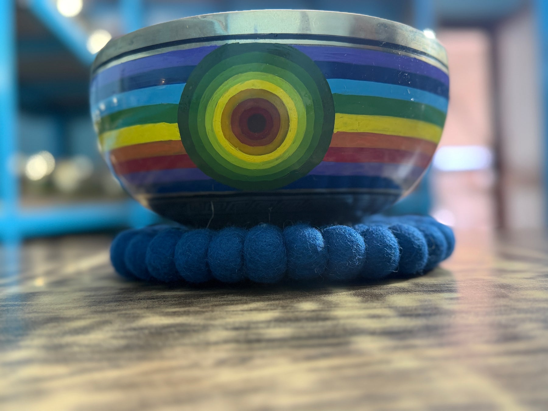 8.5 Inch Chakra Rainbow Singing Bowl. Limited Edition Run.