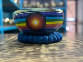 8.5 Inch Chakra Rainbow Singing Bowl. Limited Edition Run.