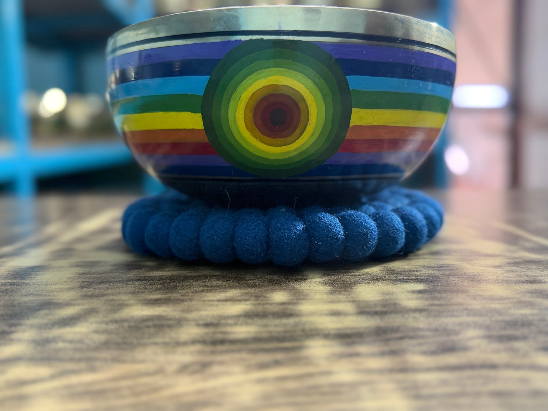 8.5 Inch Chakra Rainbow Singing Bowl. Limited Edition Run.