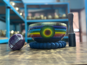 8.5 Inch Chakra Rainbow Singing Bowl. Limited Edition Run.