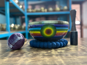 8.5 Inch Chakra Rainbow Singing Bowl. Limited Edition Run.
