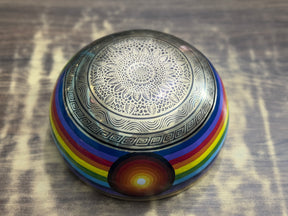 8.5 Inch Chakra Rainbow Singing Bowl. Limited Edition Run.