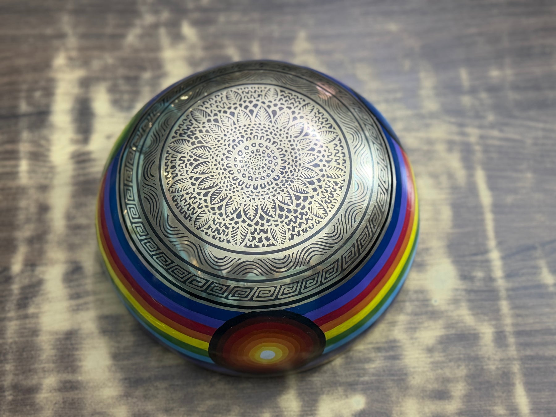 8.5 Inch Chakra Rainbow Singing Bowl. Limited Edition Run.