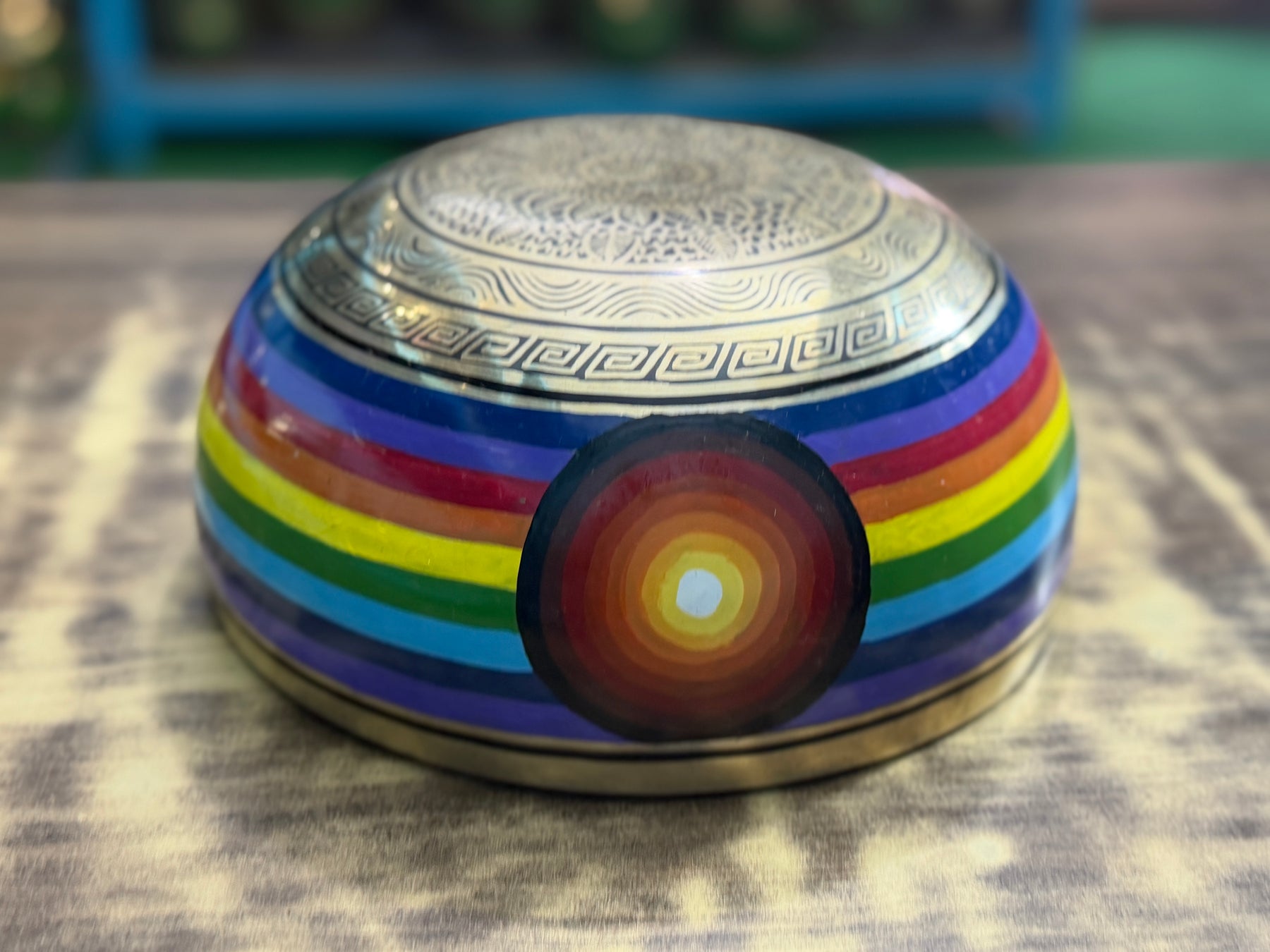 8.5 Inch Chakra Rainbow Singing Bowl. Limited Edition Run.