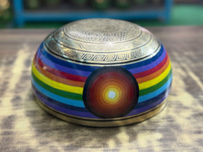 8.5 Inch Chakra Rainbow Singing Bowl. Limited Edition Run.