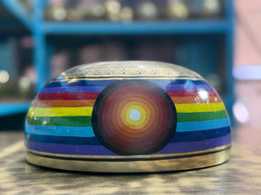 8.5 Inch Chakra Rainbow Singing Bowl. Limited Edition Run.