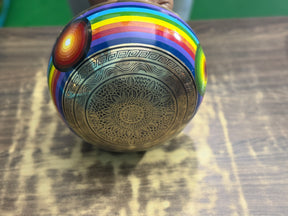 8.5 Inch Chakra Rainbow Singing Bowl. Limited Edition Run.