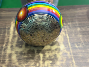 8.5 Inch Chakra Rainbow Singing Bowl. Limited Edition Run.