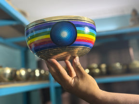 8.5 Inch Chakra Rainbow Singing Bowl. Limited Edition Run.
