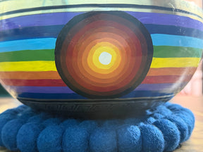 8.5 Inch Chakra Rainbow Singing Bowl. Limited Edition Run.