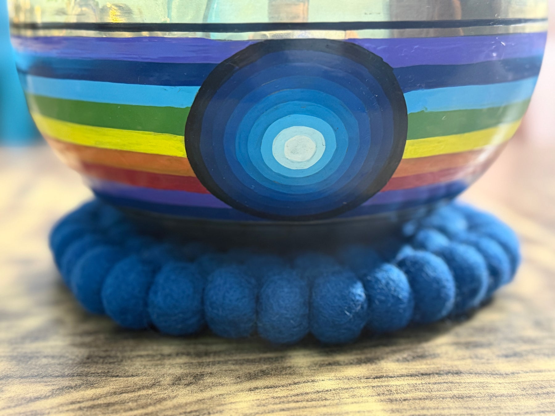 8.5 Inch Chakra Rainbow Singing Bowl. Limited Edition Run.