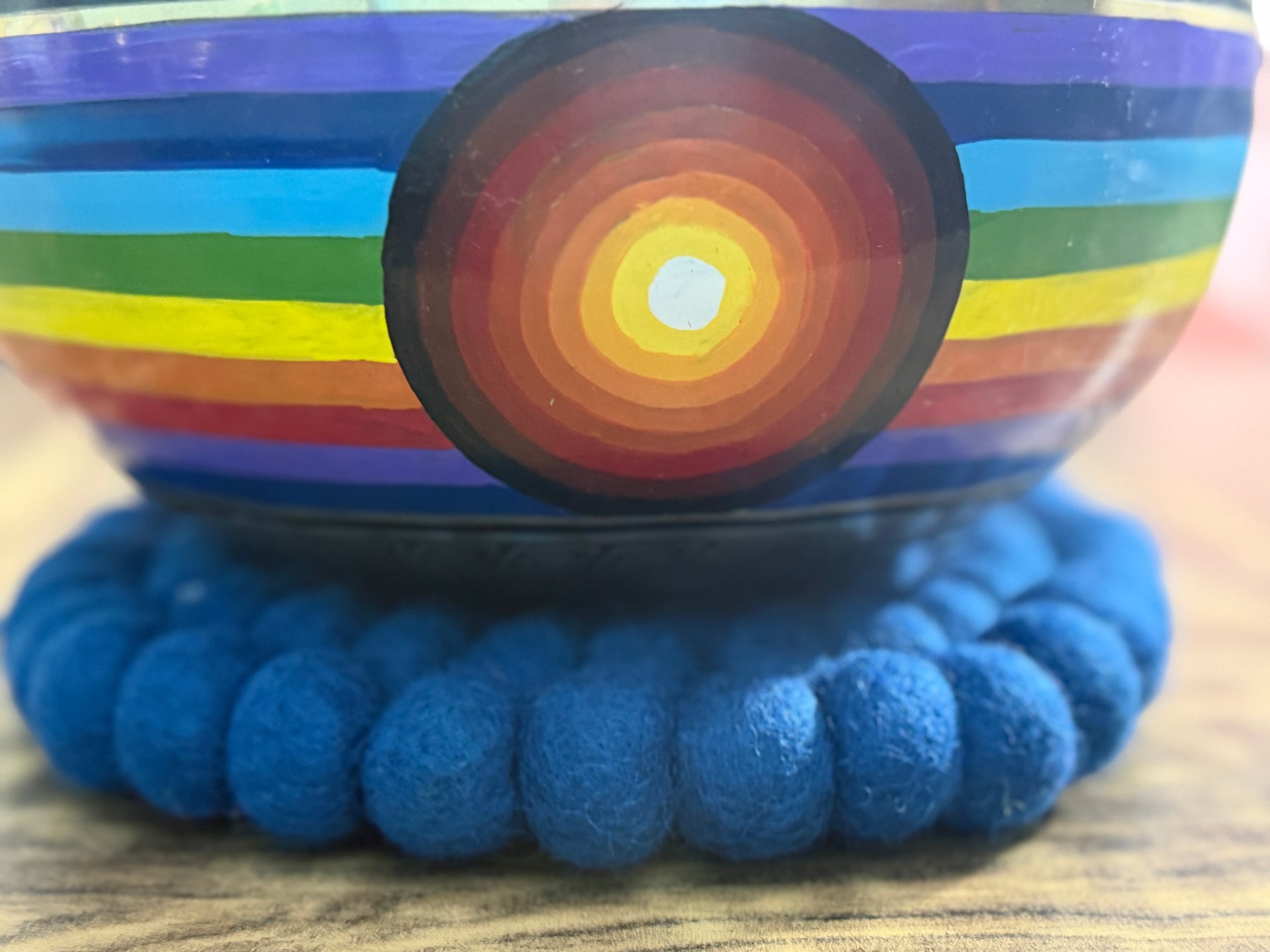 8.5 Inch Chakra Rainbow Singing Bowl. Limited Edition Run.