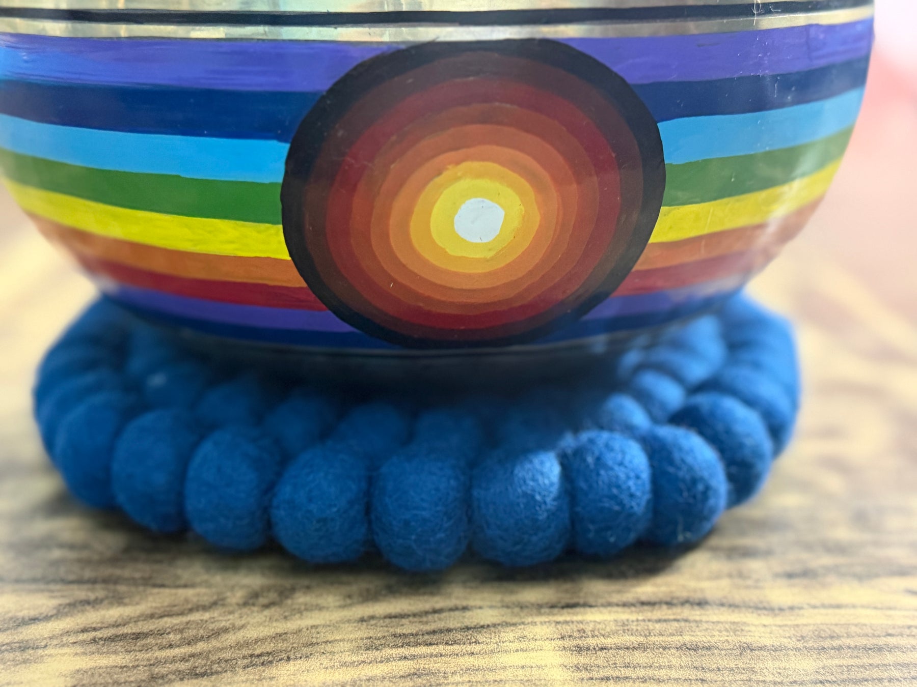 8.5 Inch Chakra Rainbow Singing Bowl. Limited Edition Run.
