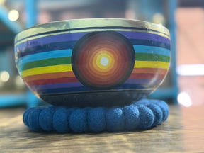 8.5 Inch Chakra Rainbow Singing Bowl. Limited Edition Run.