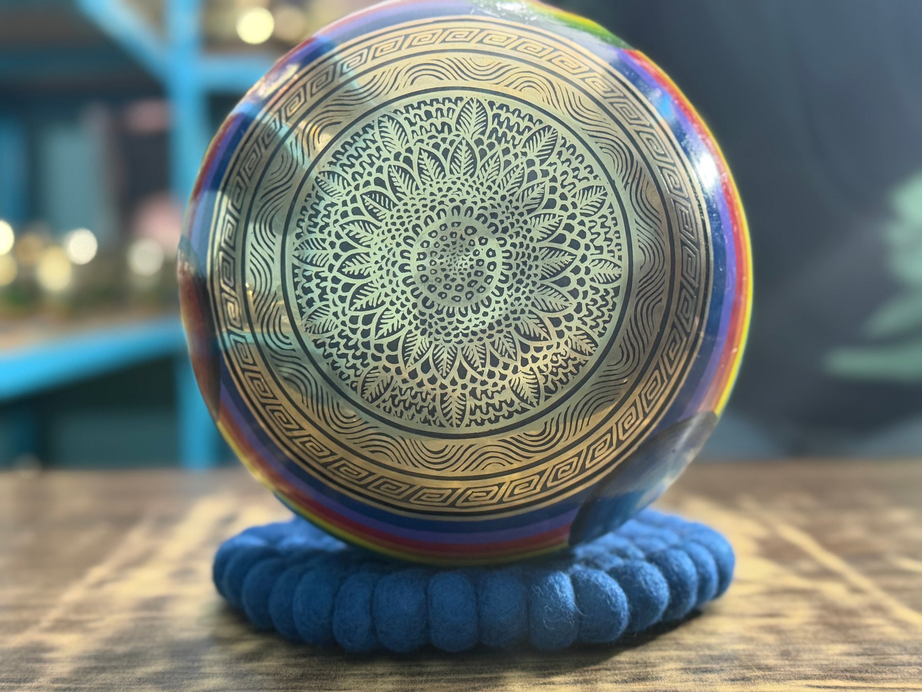 8.5 Inch Chakra Rainbow Singing Bowl. Limited Edition Run.