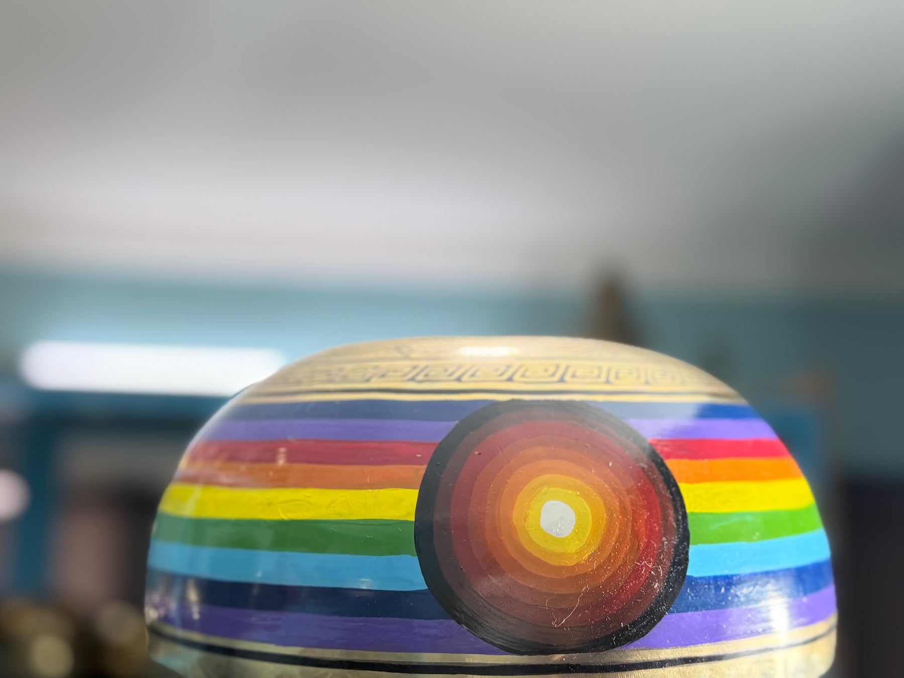8.5 Inch Chakra Rainbow Singing Bowl. Limited Edition Run.