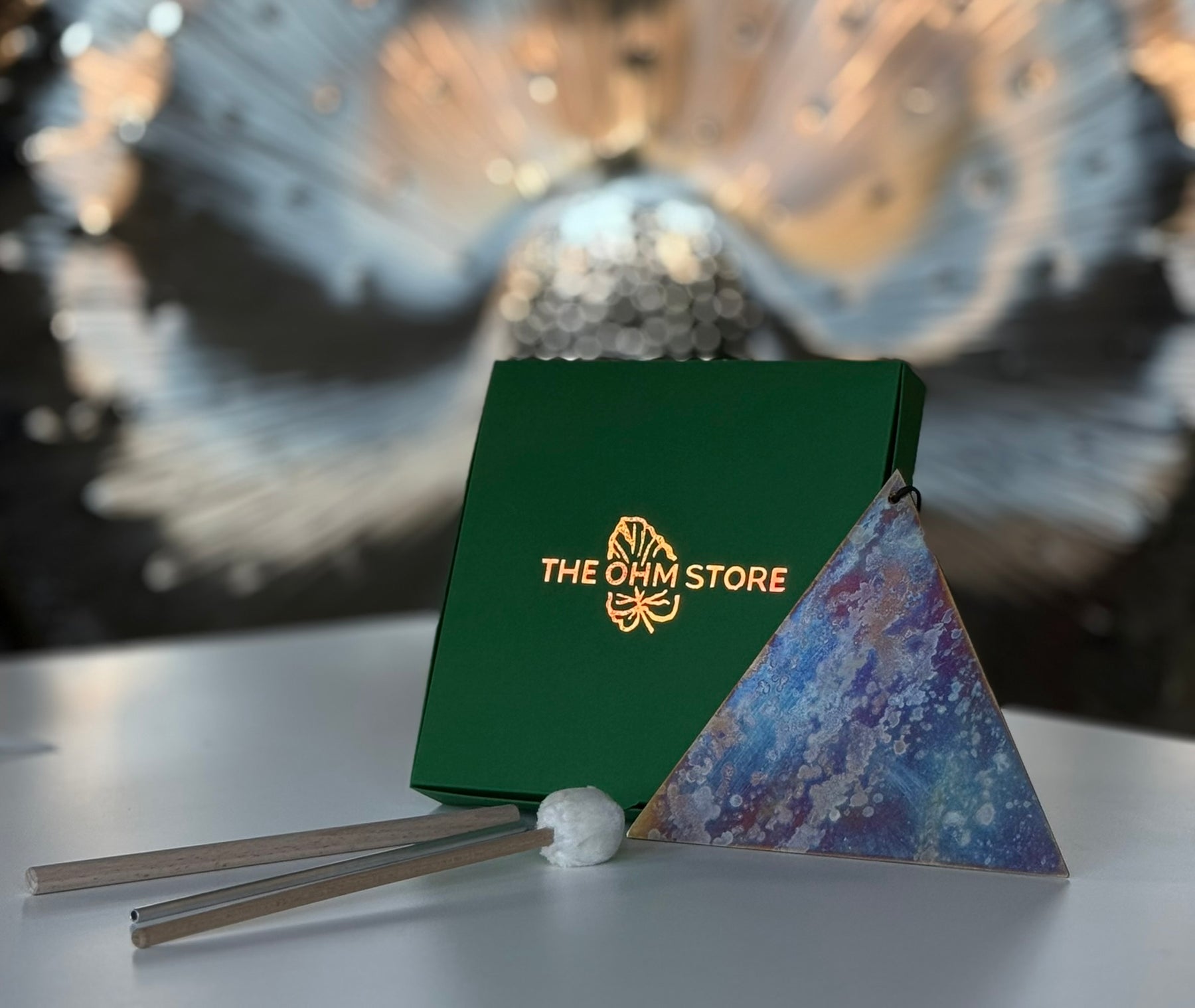 Hand-Forged Triangular Sound Triangle — Silver Nickel | José Antonio Álvarez X The Ohm Store