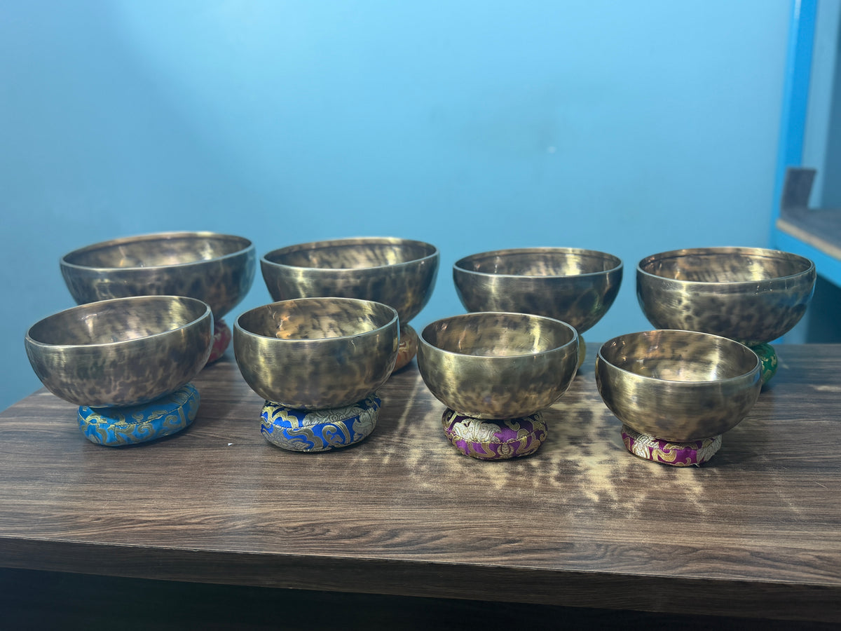 8 Bowl Custom Singing Bowl Set: The Chakra Harmony Hand Selected Set
