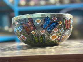 The Butterfly I 8.5 Inch Hand-Painted Singing Bowl. Limited Edition Spring 2026 Run