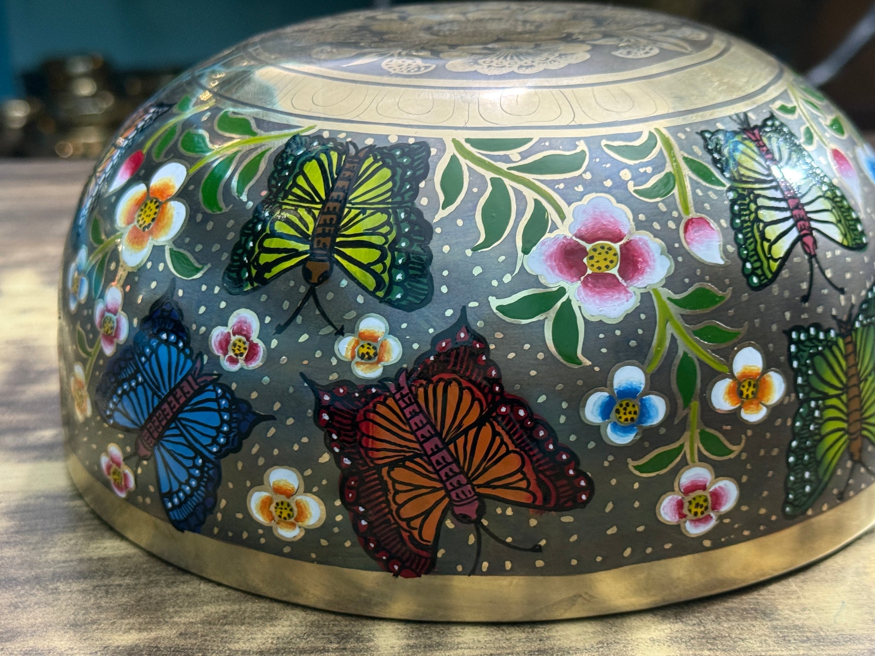 The Butterfly I 8.5 Inch Hand-Painted Singing Bowl. Limited Edition Spring 2026 Run