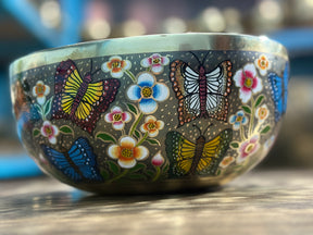 The Butterfly I 8.5 Inch Hand-Painted Singing Bowl. Limited Edition Spring 2026 Run