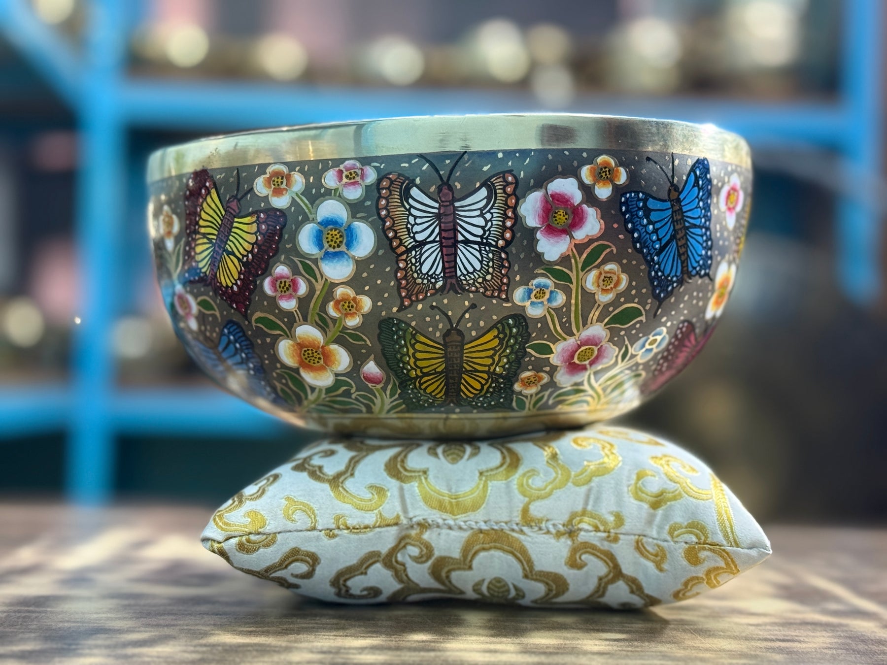 The Butterfly I 8.5 Inch Hand-Painted Singing Bowl. Limited Edition Spring 2026 Run