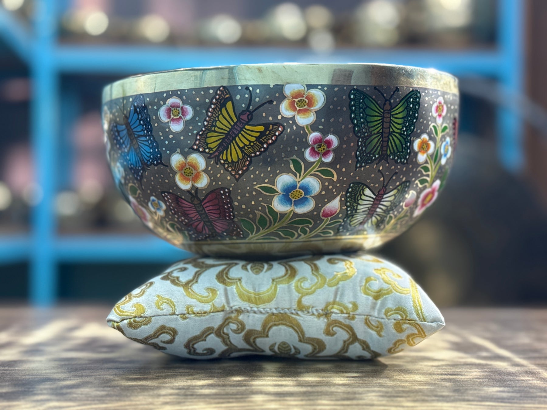 The Butterfly I 8.5 Inch Hand-Painted Singing Bowl. Limited Edition Spring 2026 Run