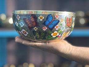 The Butterfly I 8.5 Inch Hand-Painted Singing Bowl. Limited Edition Spring 2026 Run
