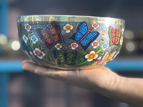 The Butterfly I 8.5 Inch Hand-Painted Singing Bowl. Limited Edition Spring 2026 Run