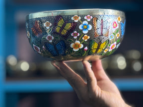 The Butterfly I 8.5 Inch Hand-Painted Singing Bowl. Limited Edition Spring 2026 Run