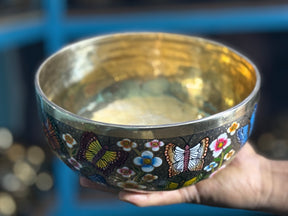 The Butterfly I 8.5 Inch Hand-Painted Singing Bowl. Limited Edition Spring 2026 Run