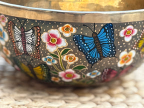 The Butterfly I 8.5 Inch Hand-Painted Singing Bowl. Limited Edition Spring 2026 Run