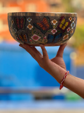 The Butterfly I 8.5 Inch Hand-Painted Singing Bowl. Limited Edition Spring 2026 Run